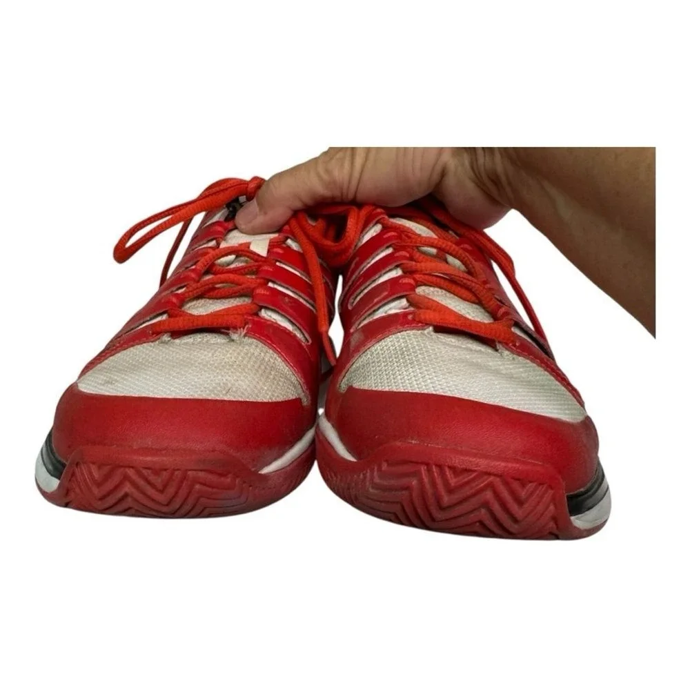 Nike‎ Zoom Vapor ID Custom Red White Tennis court Shoes Size 8.5
